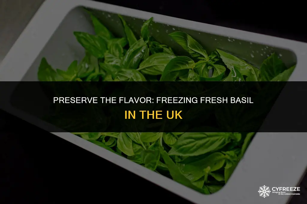 can you freeze fresh basil uk