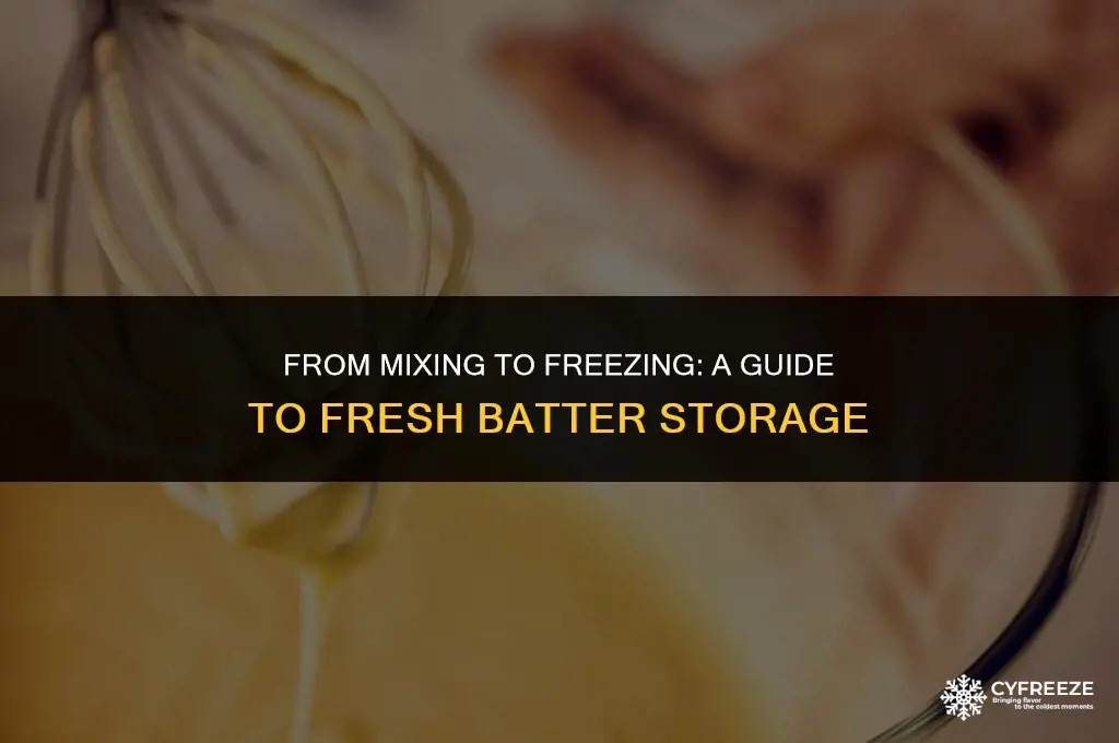 can you freeze fresh batter mix