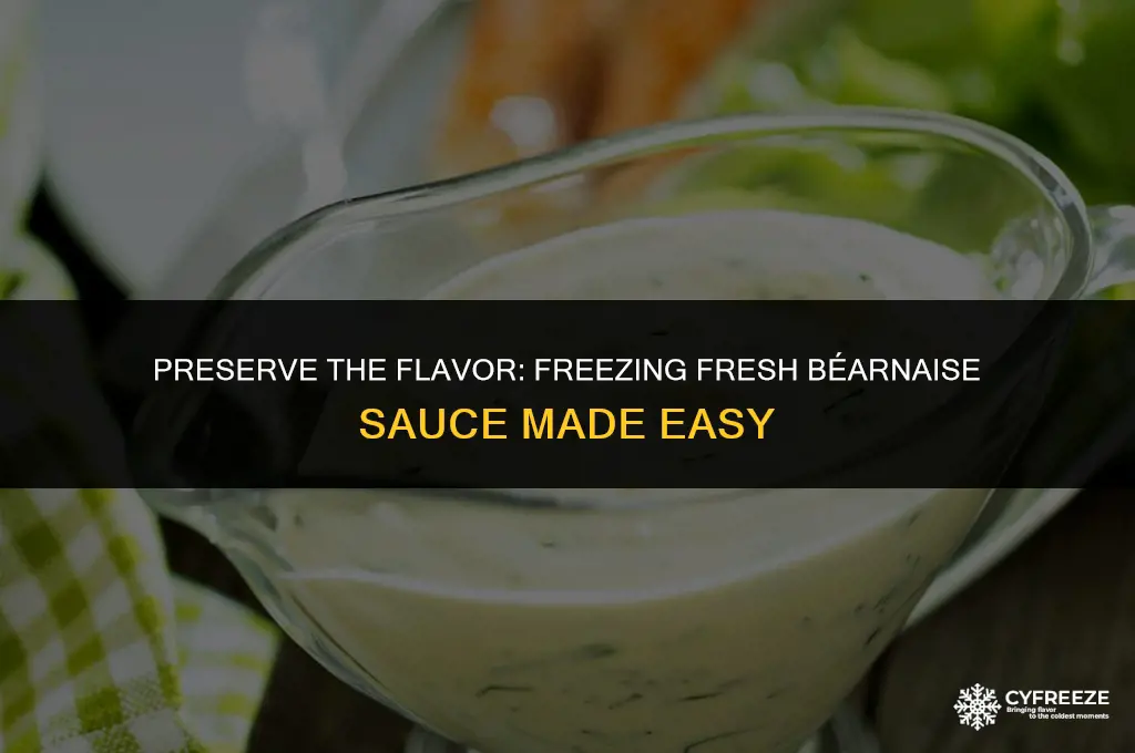 can you freeze fresh bearnaise sauce