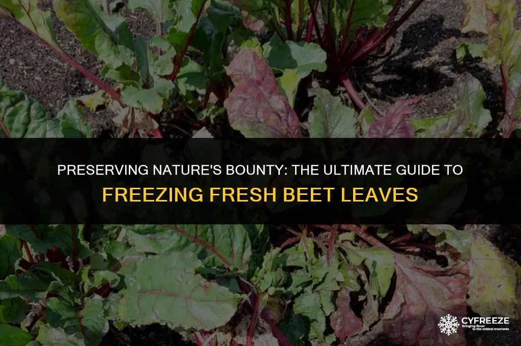 can you freeze fresh beet leaves