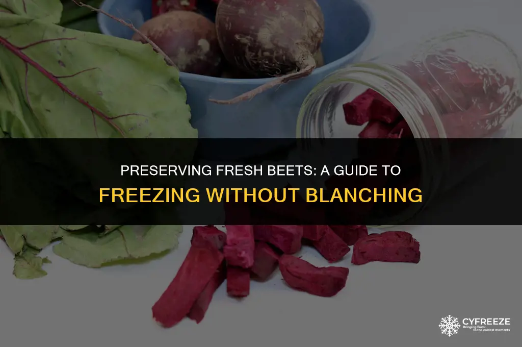 can you freeze fresh beets without blanching
