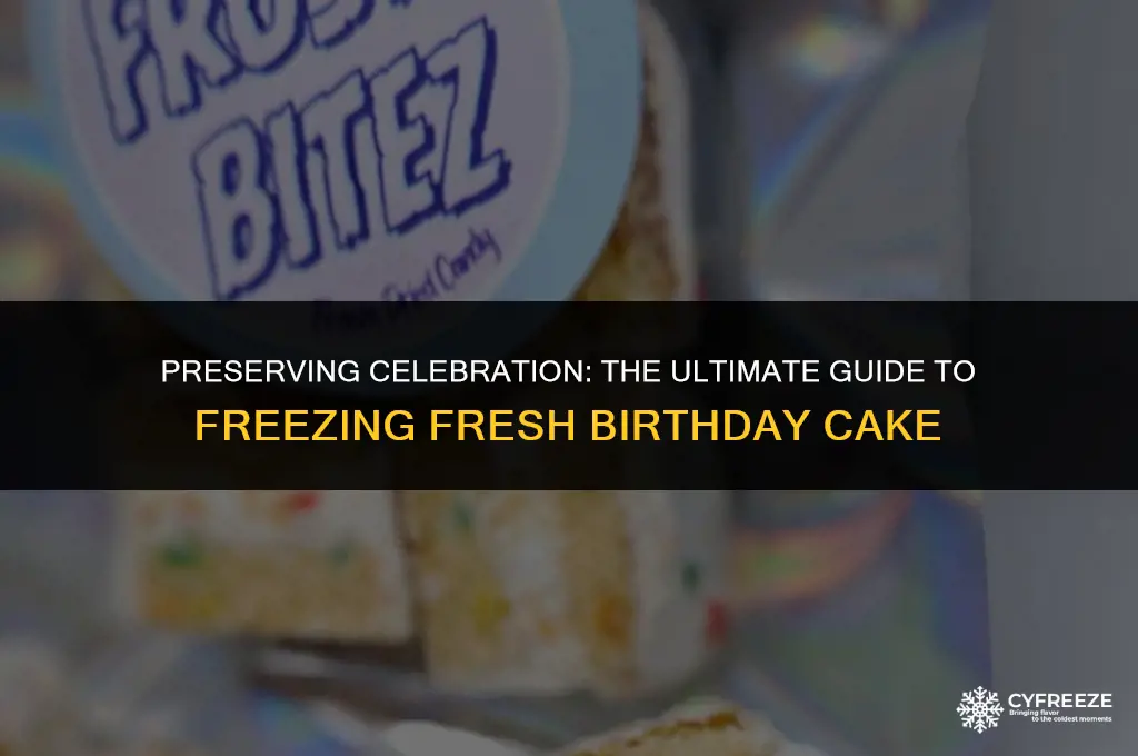 can you freeze fresh birthday cake