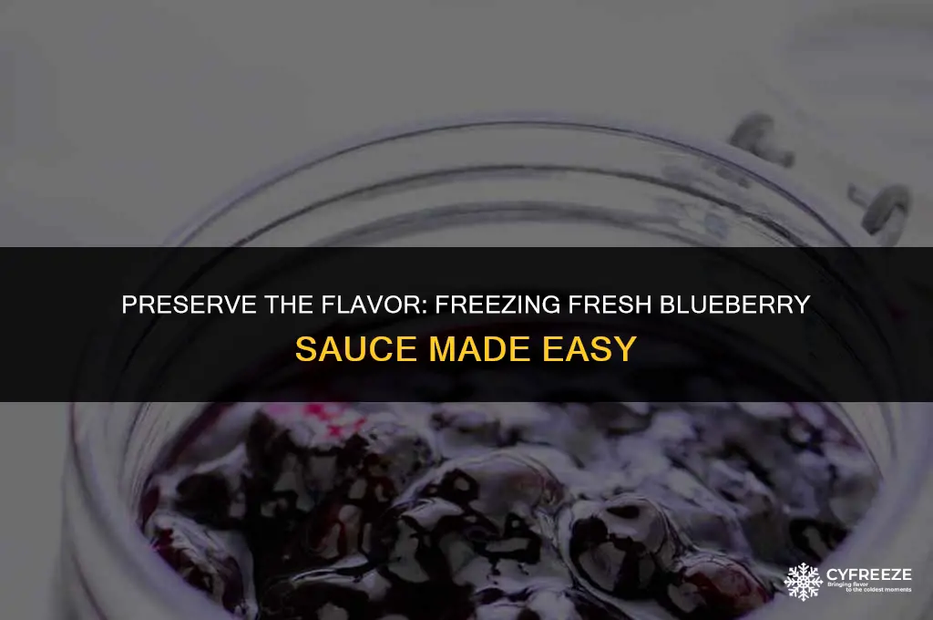 can you freeze fresh blueberry sauce