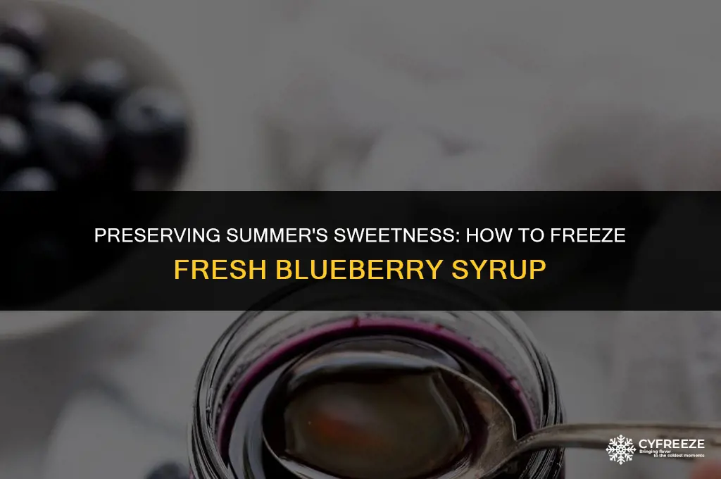 can you freeze fresh blueberry syrup