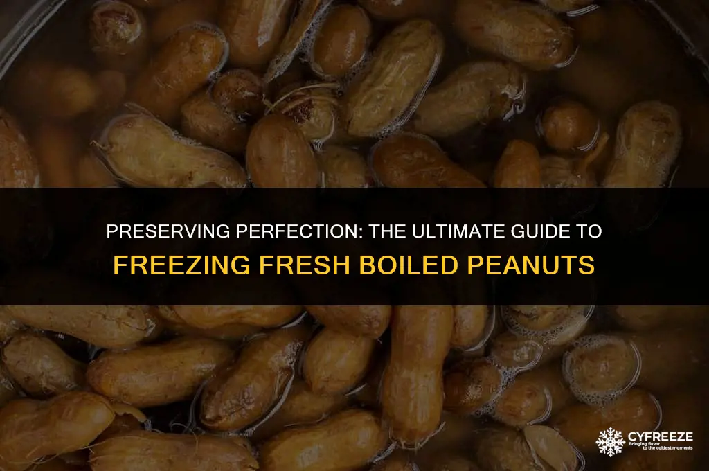 can you freeze fresh boiled peanuts