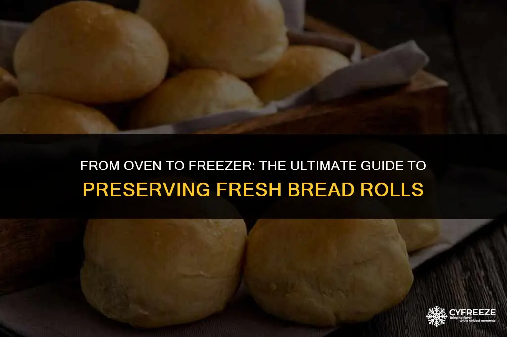 can you freeze fresh bread rolls