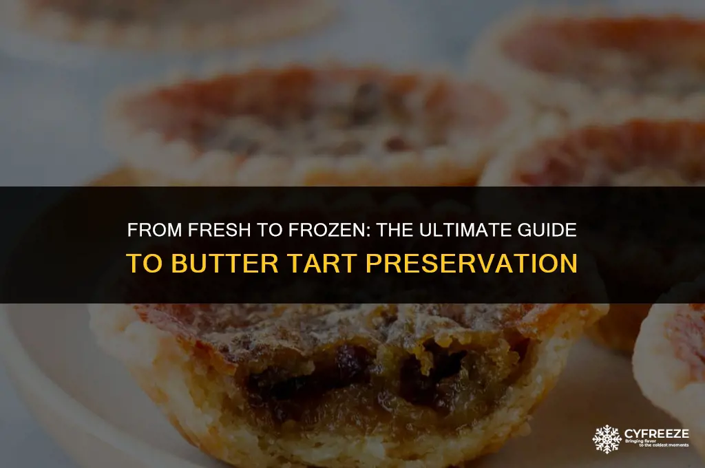 can you freeze fresh butter tarts