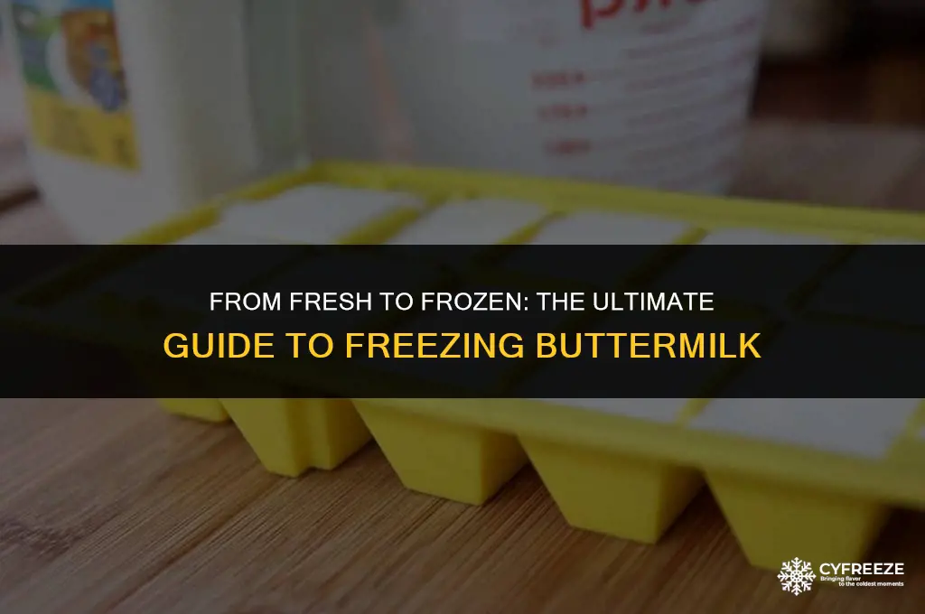 can you freeze fresh buttermilk