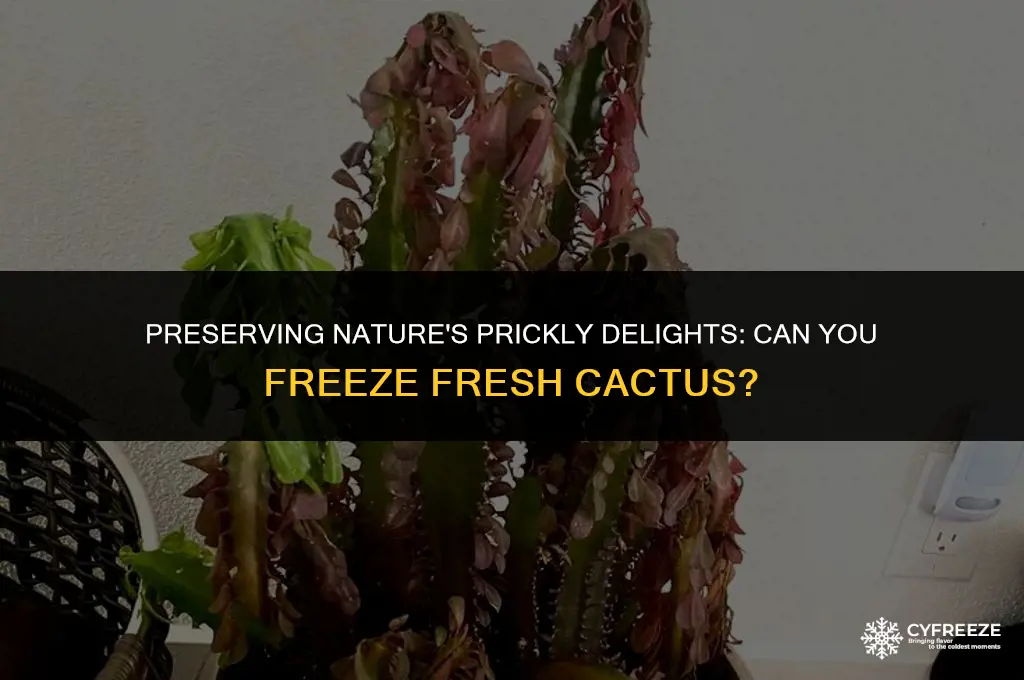 can you freeze fresh cactus