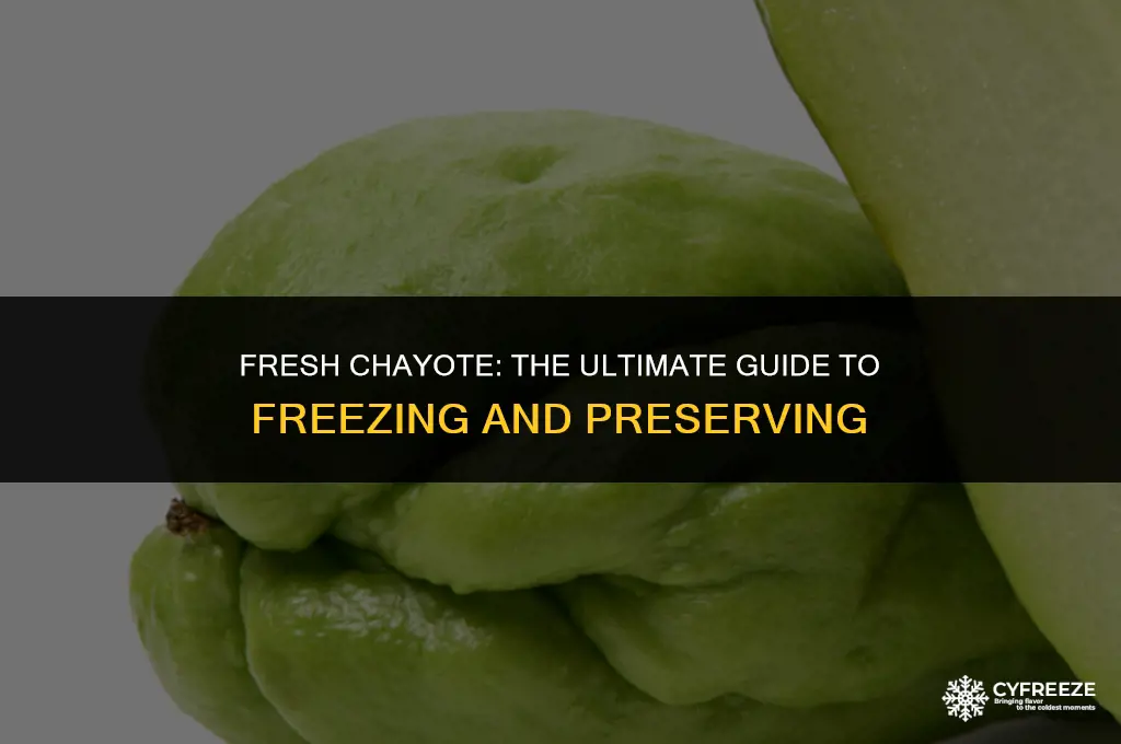can you freeze fresh chayote