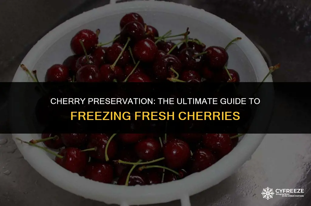 can you freeze fresh cheeries
