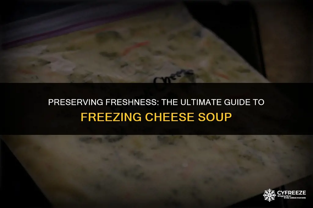 can you freeze fresh cheese soup