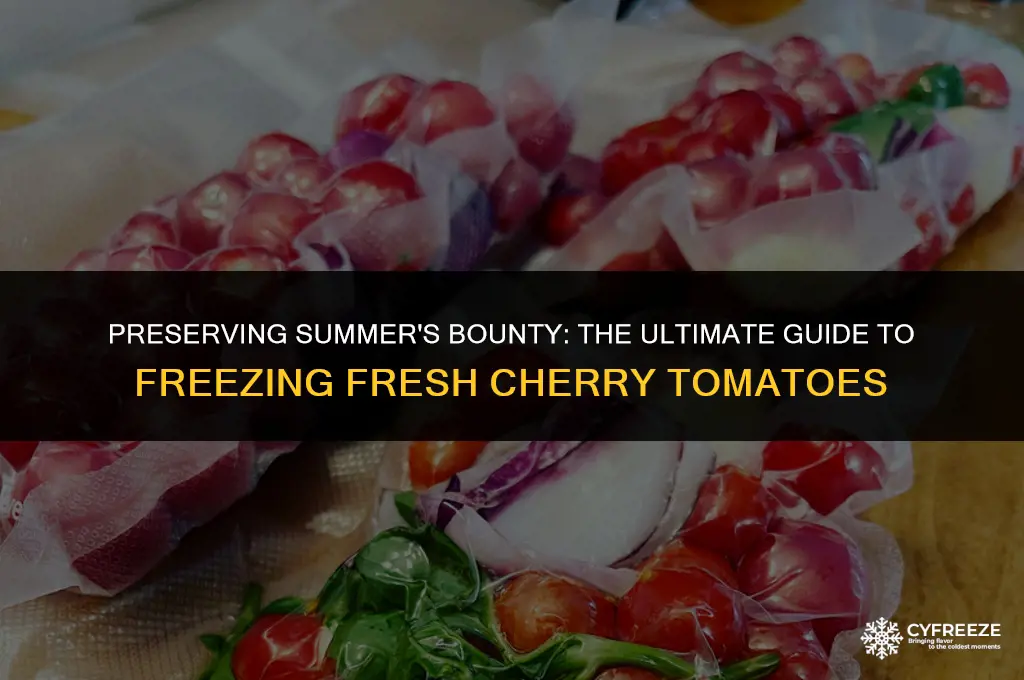 can you freeze fresh cherry tomatoes