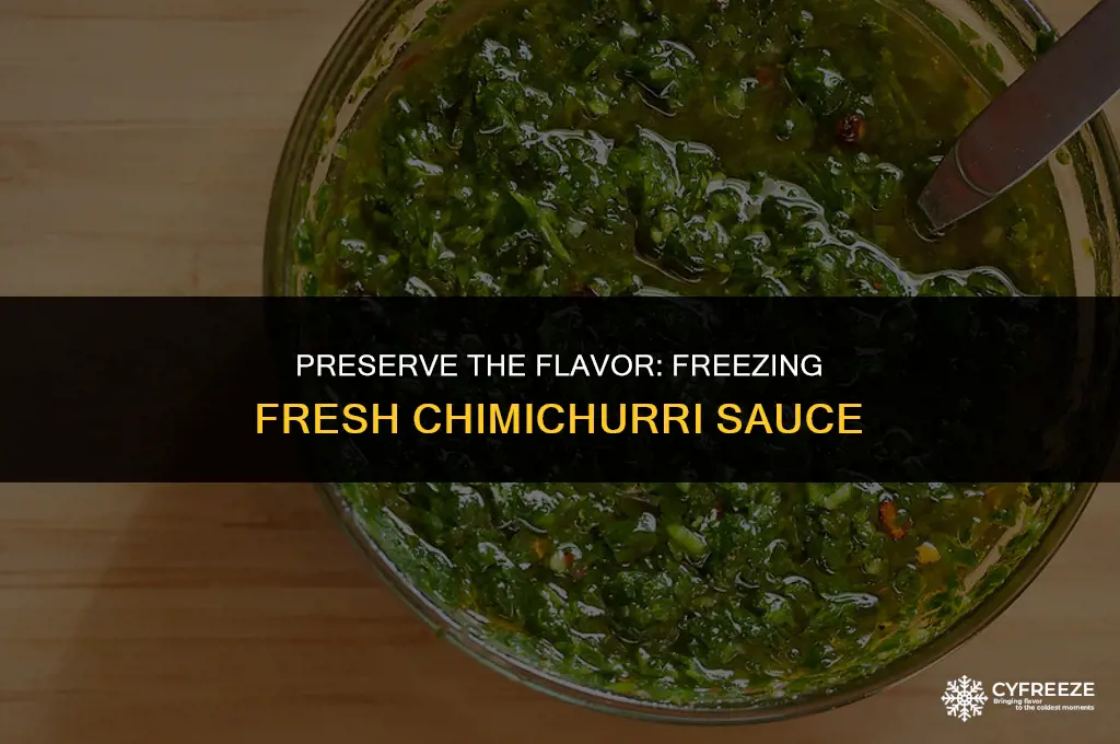 can you freeze fresh chimichurri