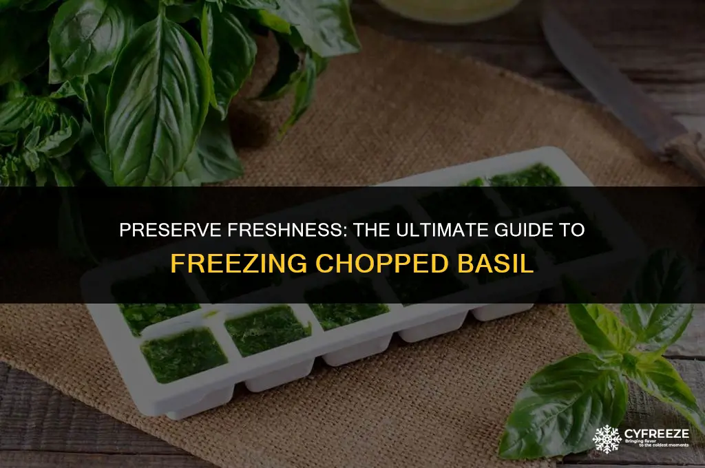 can you freeze fresh chopped basil