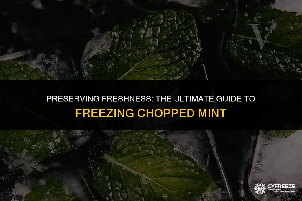can you freeze fresh chopped mint