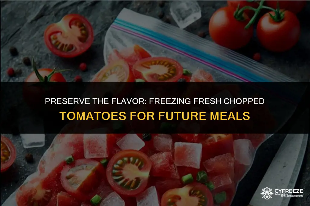 can you freeze fresh chopped tomatoes for cooking later