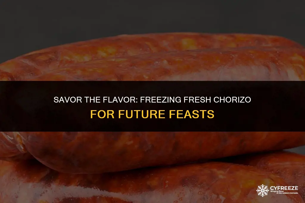 can you freeze fresh chorizo