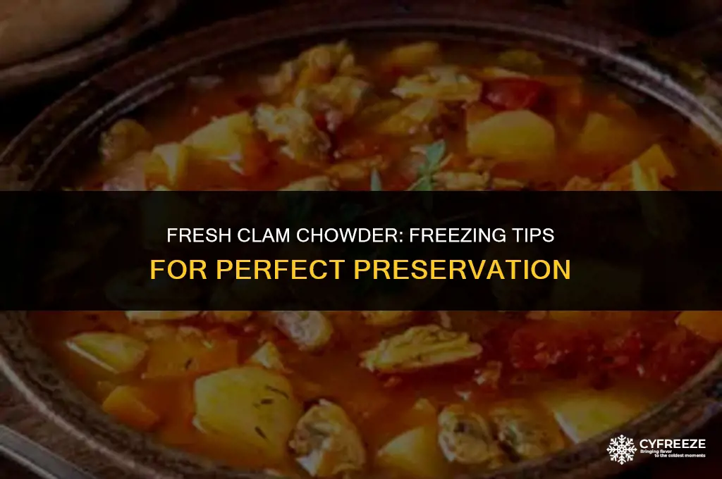 can you freeze fresh clam chowder
