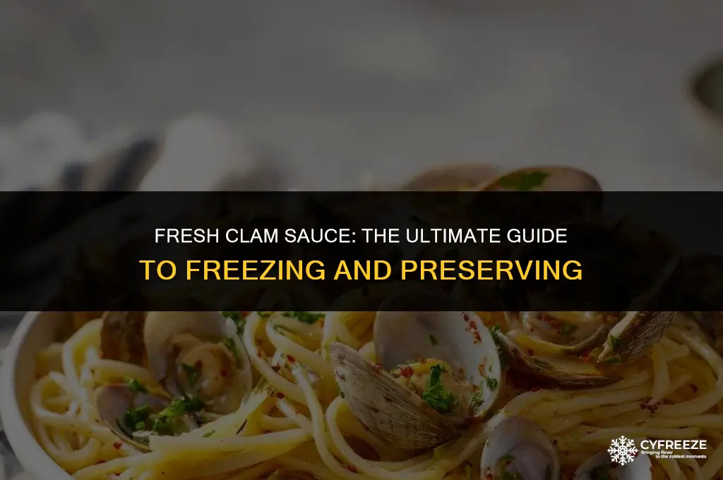 can you freeze fresh clam sauce