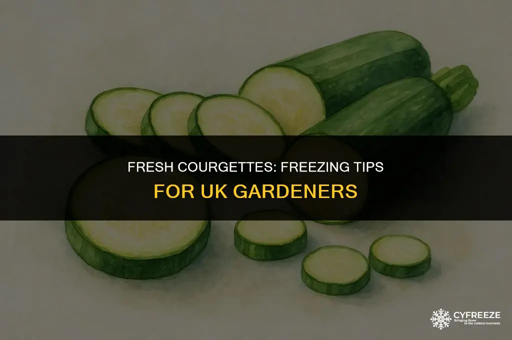 can you freeze fresh courgettes uk