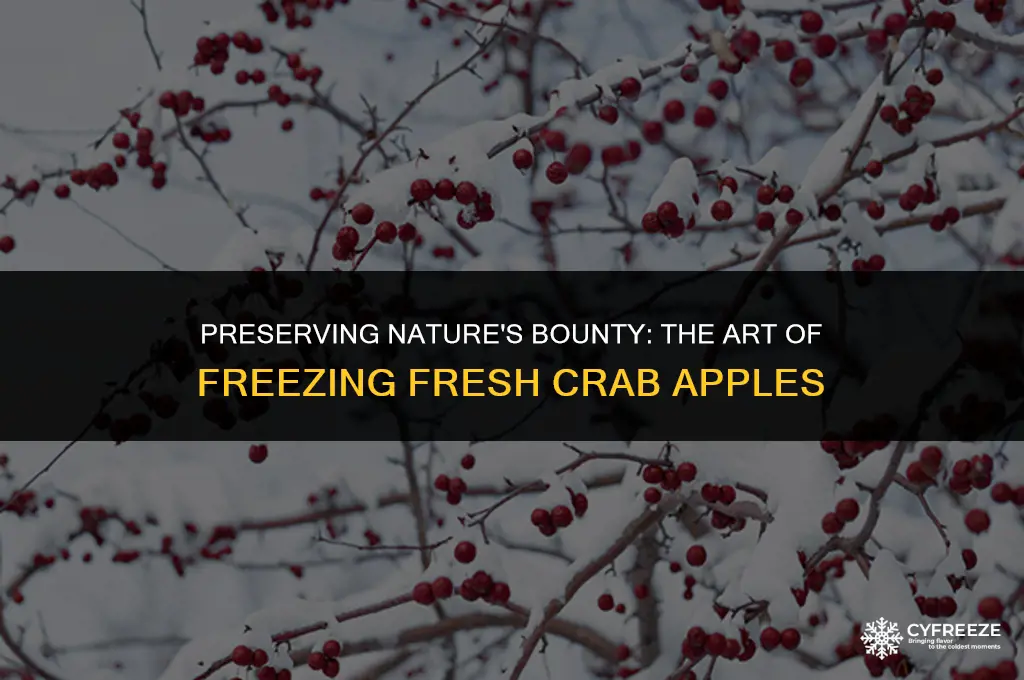 can you freeze fresh crab apples