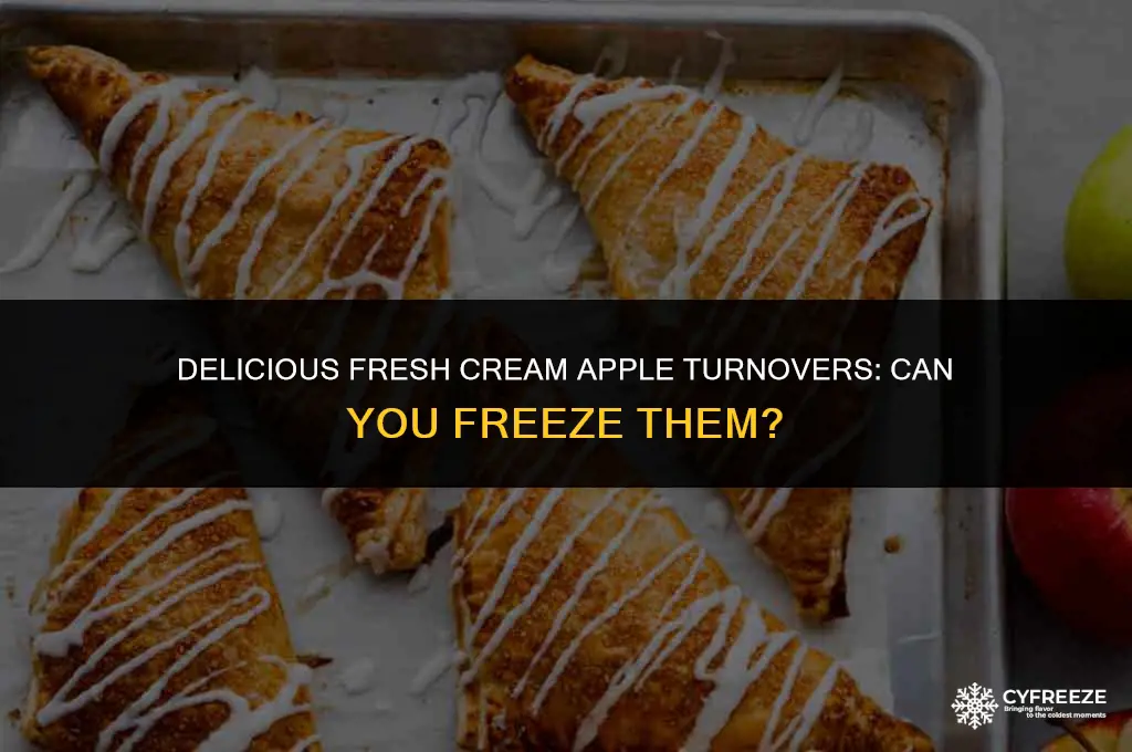 can you freeze fresh cream apple turnovers