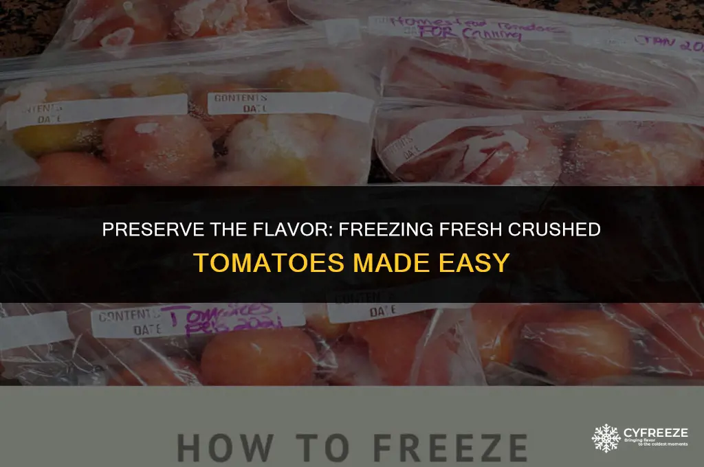 can you freeze fresh crushed tomatoes