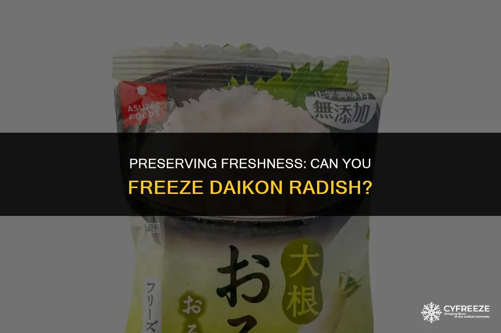 can you freeze fresh daikon