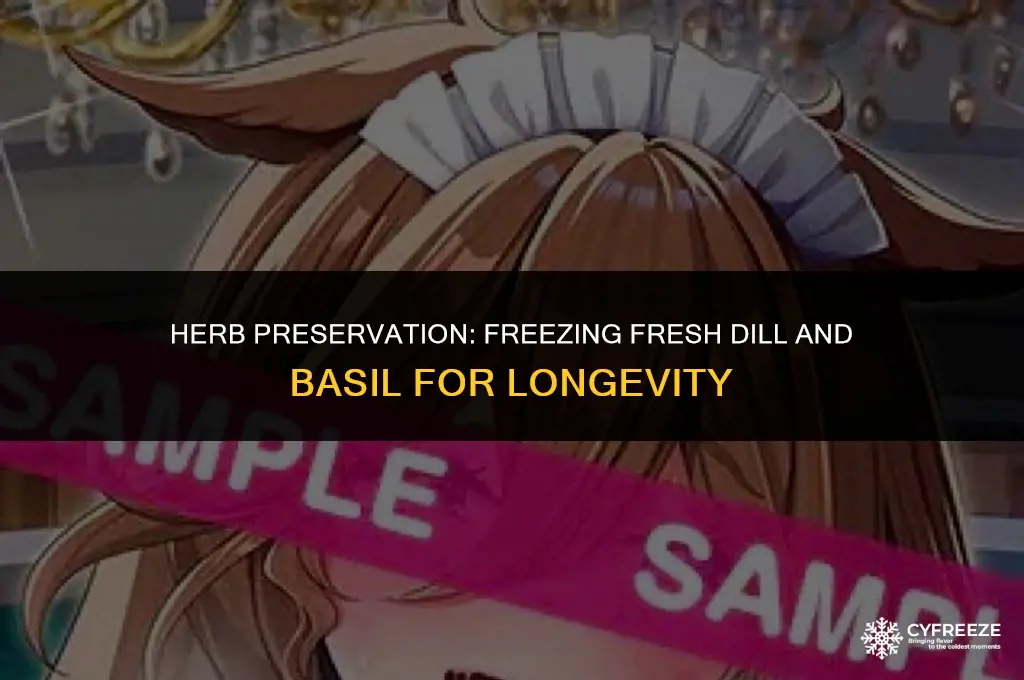can you freeze fresh dill and basil