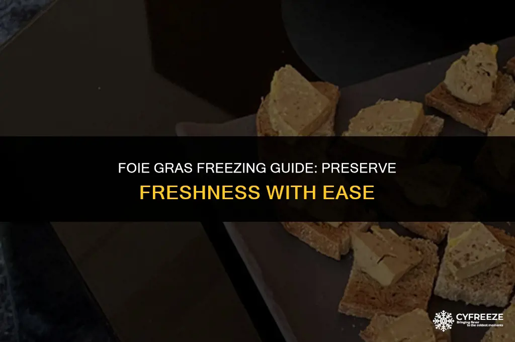 can you freeze fresh foie gras