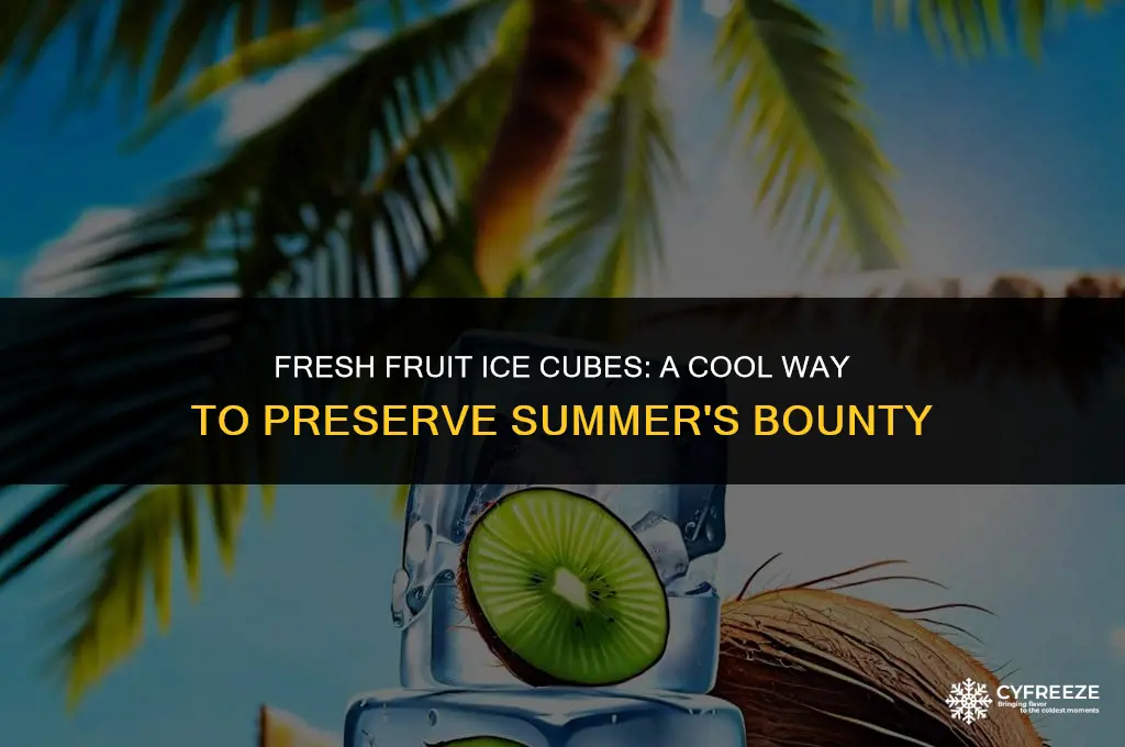 can you freeze fress fruit in ice cubes
