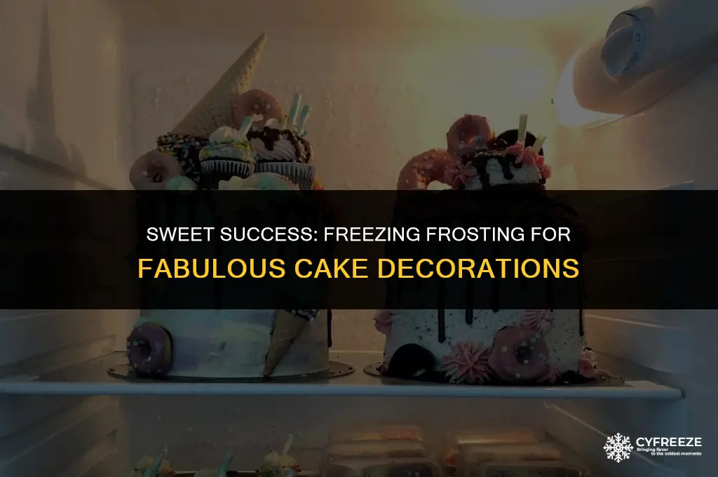 can you freeze frosting to make decorations