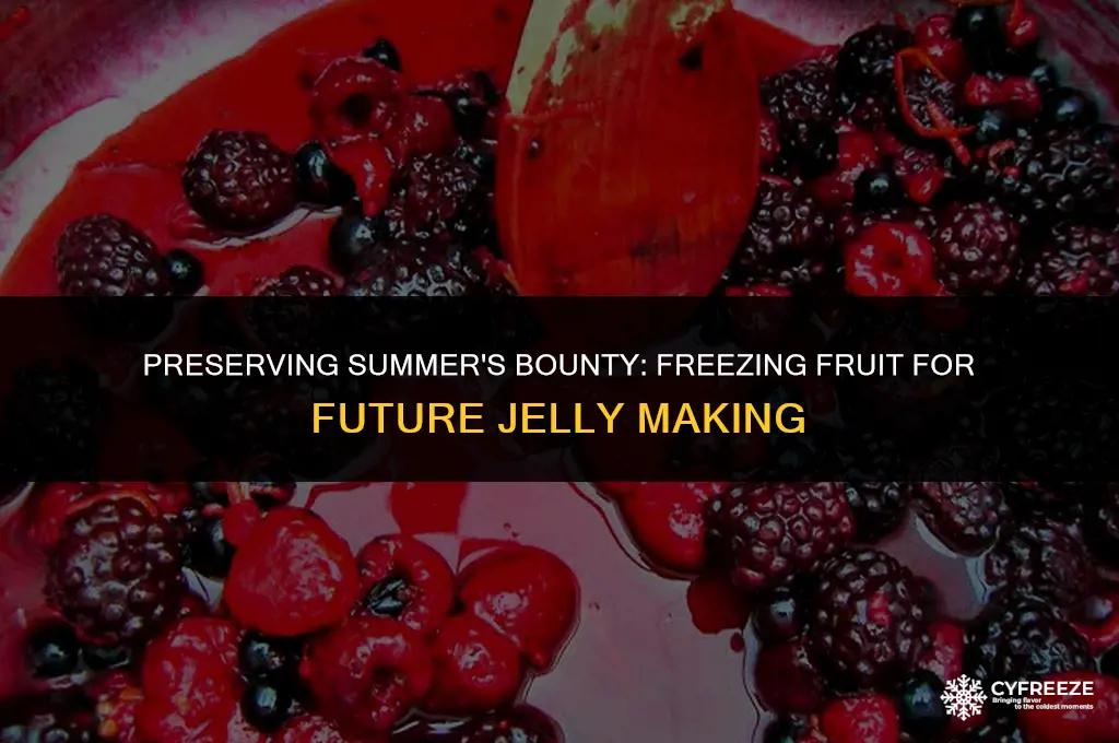 can you freeze fruit to make jelly later