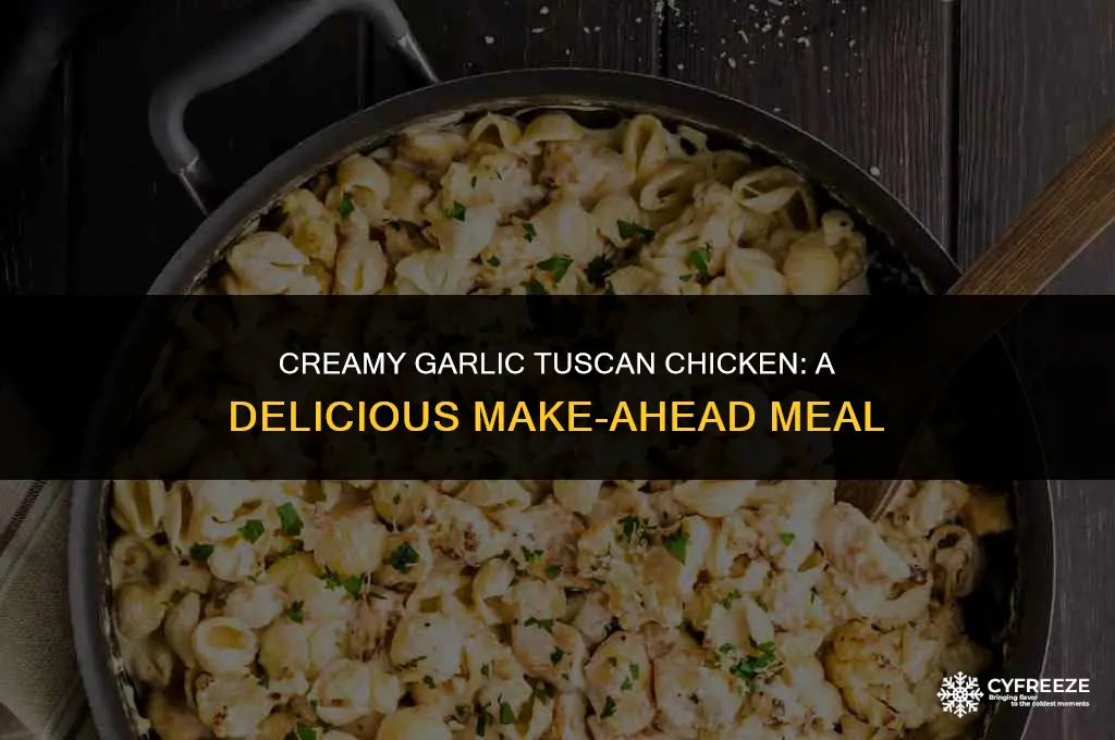 can you freeze garlic tuscan chicken recipe with cream