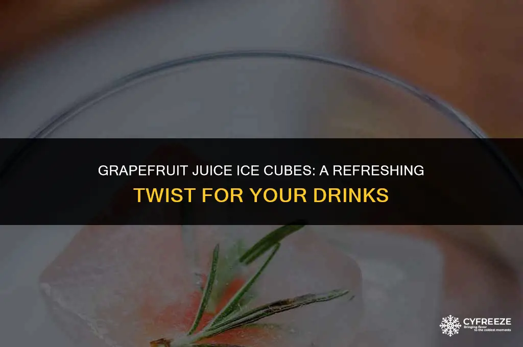 can you freeze grapefruit juice in ice cube trays