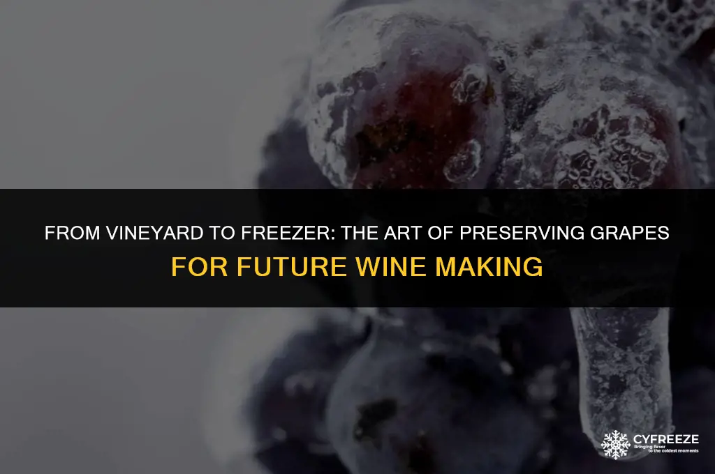 can you freeze grapes and make wine later