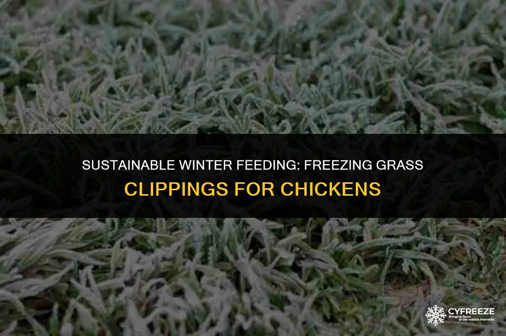 can you freeze grass clippings for winter chicken feed