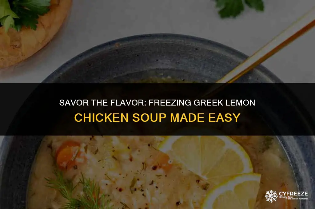 can you freeze greek lemon chicken soup