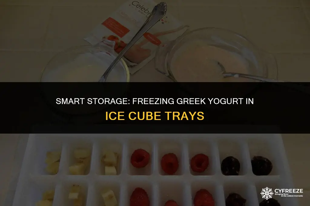 can you freeze greek yogurt in ice cube trays