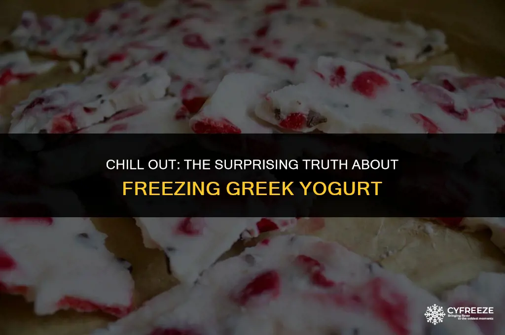 can you freeze greek yougurt like ice cream