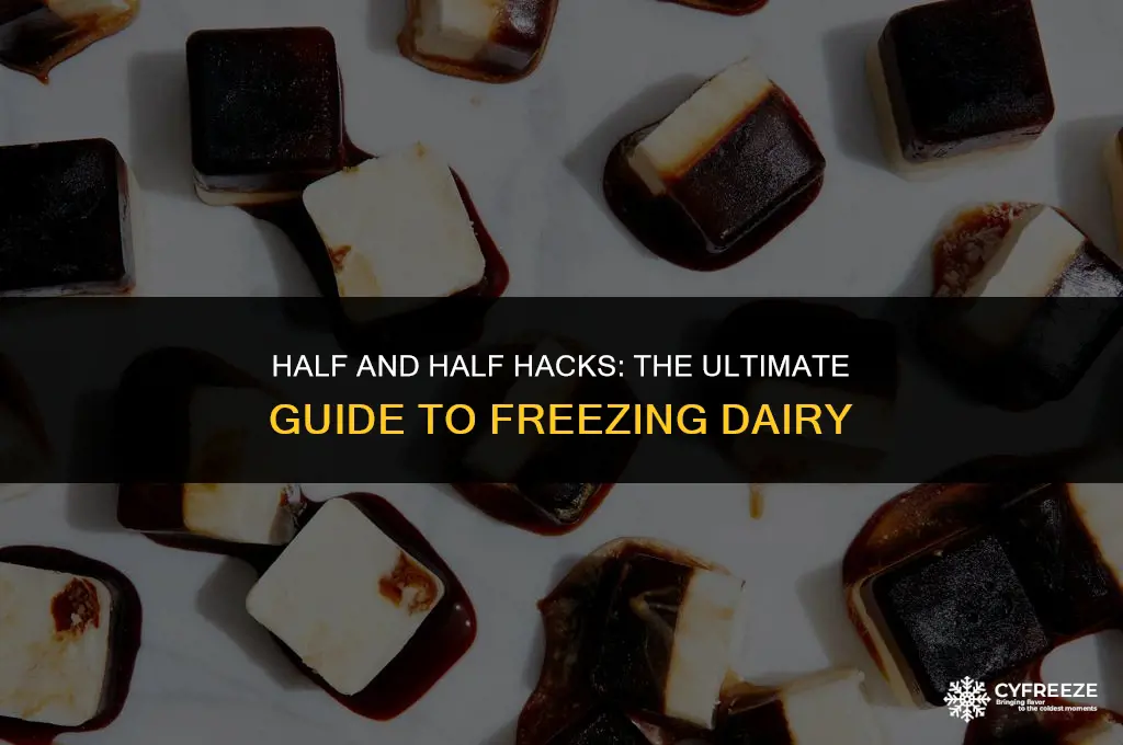 can you freeze half and half in ice cube tray