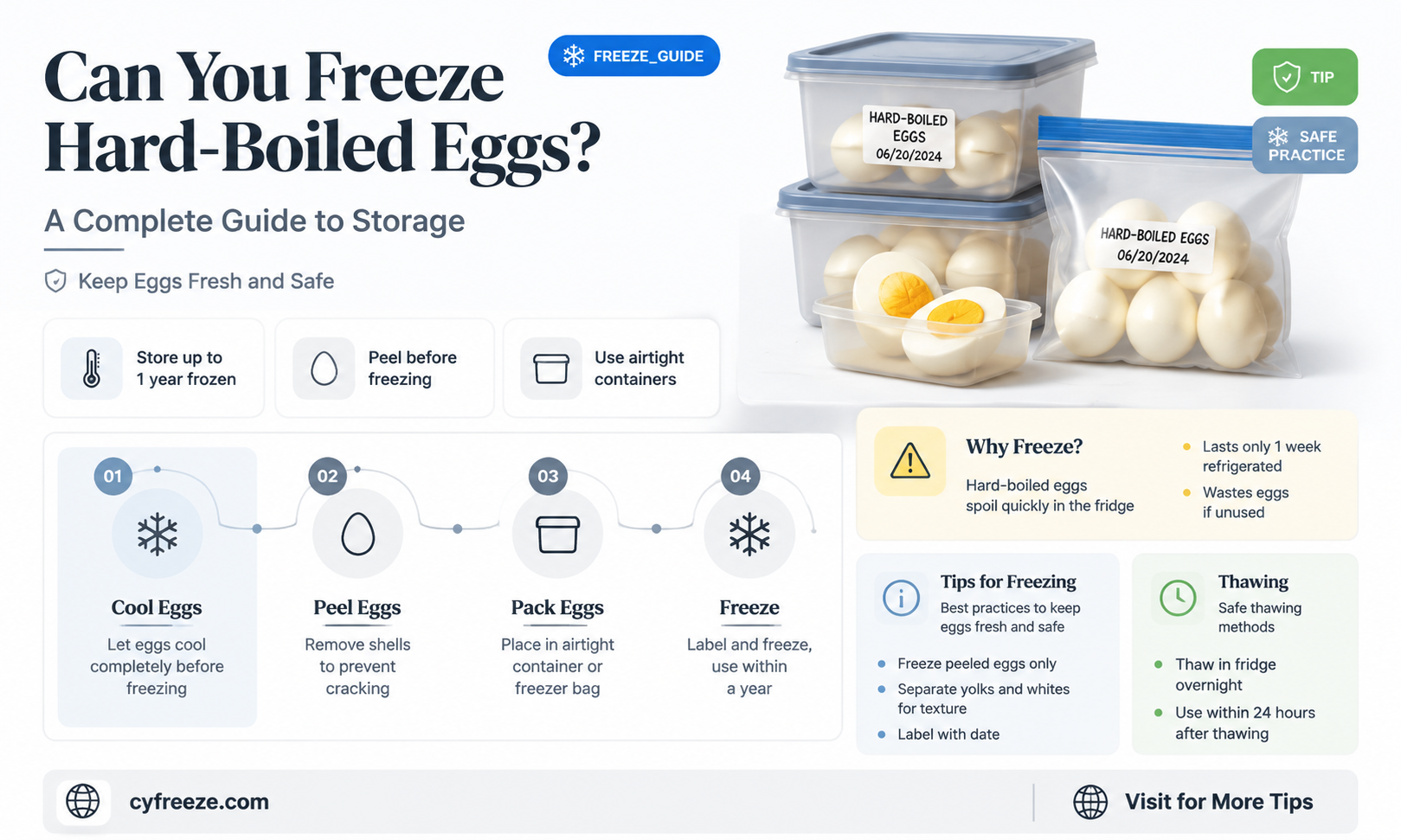 can you freeze hard-boiled eggs