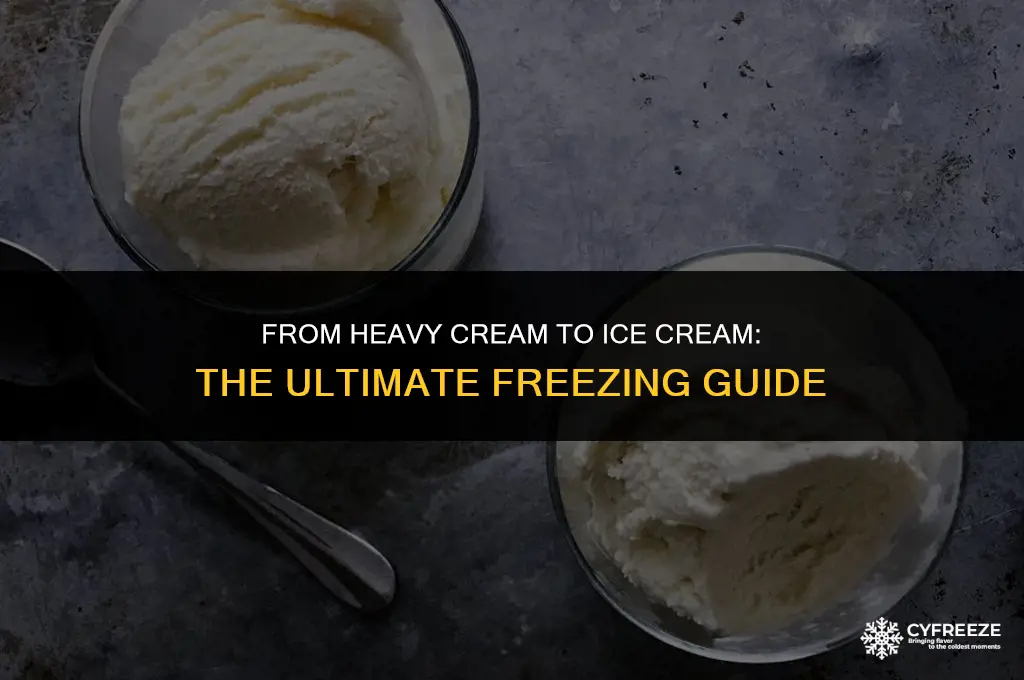 can you freeze heavy cream to make ice cream