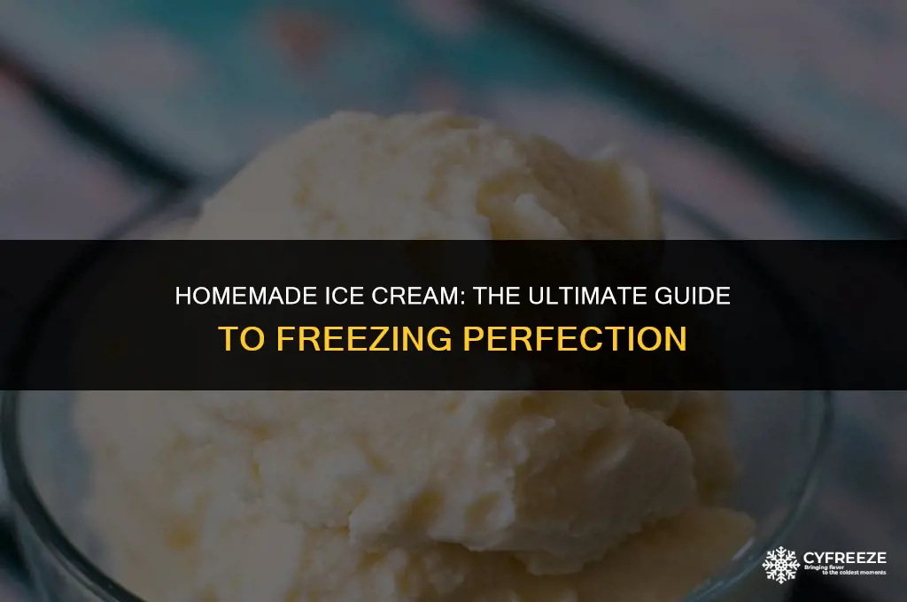can you freeze homeade ice cream