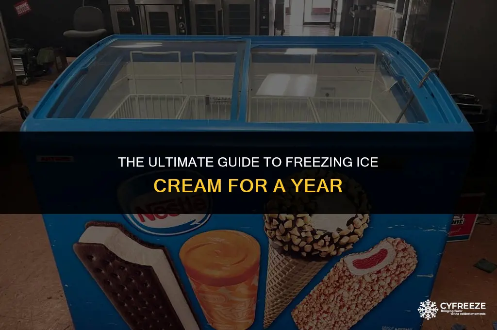 can you freeze ice cream for one year