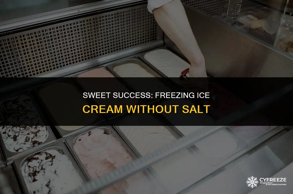 can you freeze ice cream without salt