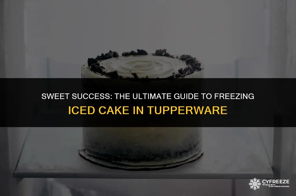 can you freeze iced cake in tupperware