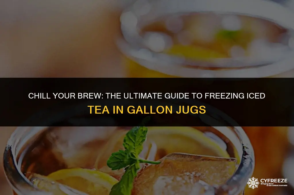 can you freeze iced tea in gallon jug