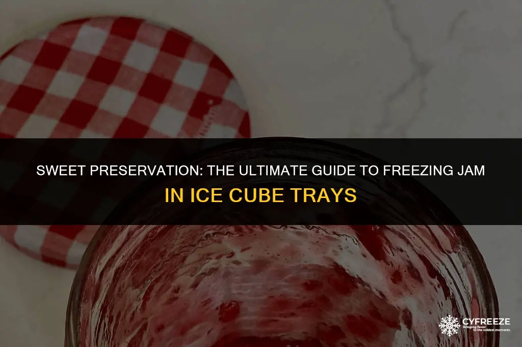 can you freeze jam in ice cube trays